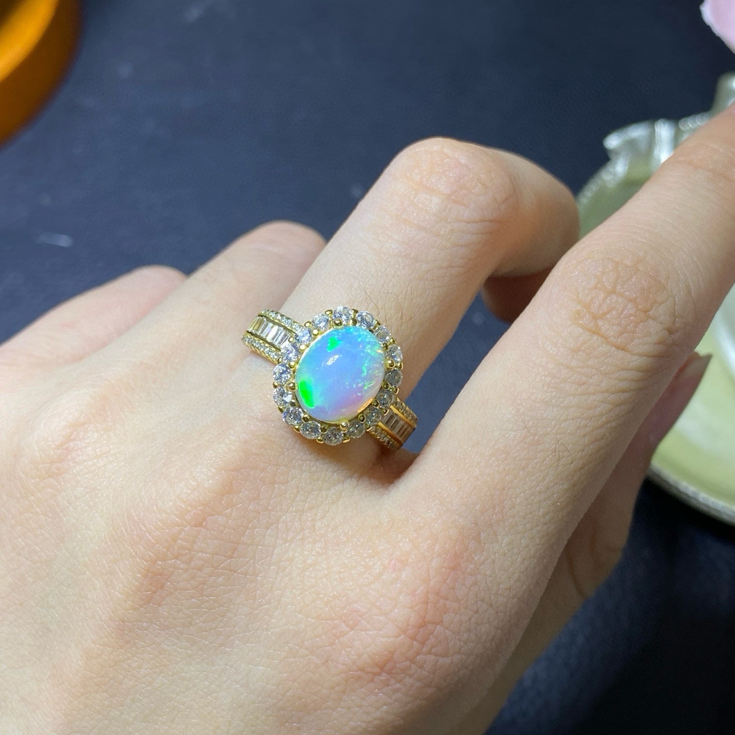 Pure Natural Opal Handmade Ring | Artisan Crafted Opal Gemstone Ring | October Birthstone Gift for Her