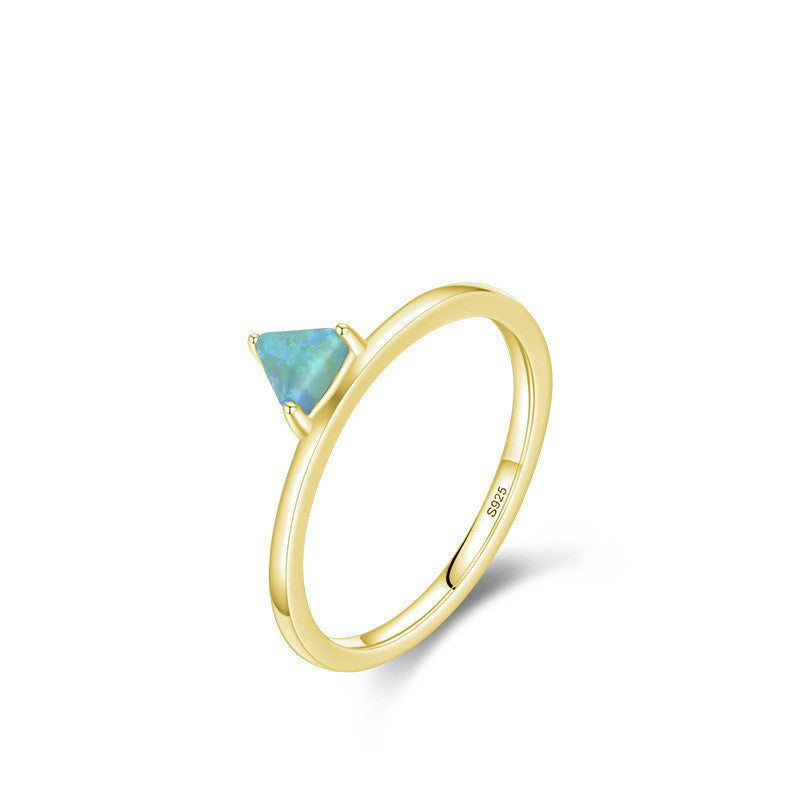 Opal and Morganite Ring in Sterling Silver | Designer Opal Morganite Gemstone Ring | October Birthstone Gift for Her