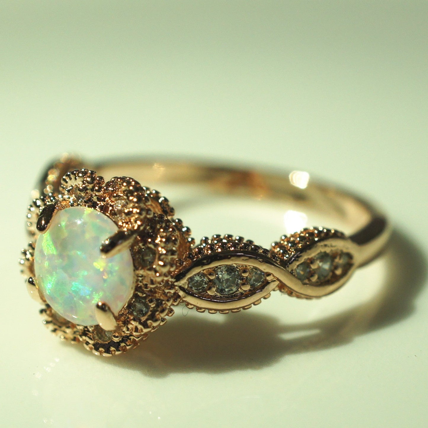 Multi Fire Opal Ring in Sterling Silver | Vibrant Multicolor Opal Statement Ring | October Birthstone Gift for Her
