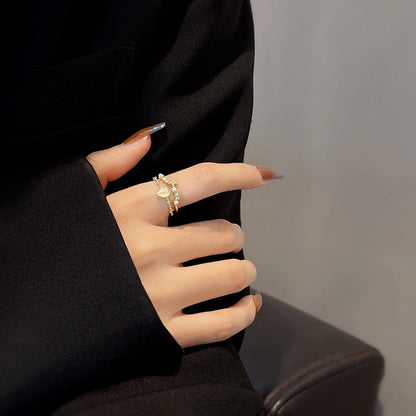 Niche Design Opal Ring | Unique Designer Opal Gemstone Ring | October Birthstone Gift for Her