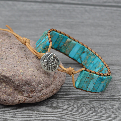 Handmade Turquoise Wrap Bracelet