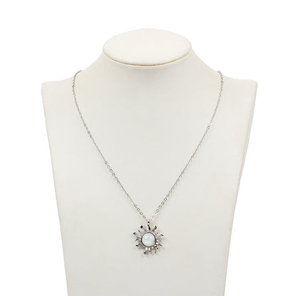 Gold Opal Sun Necklace