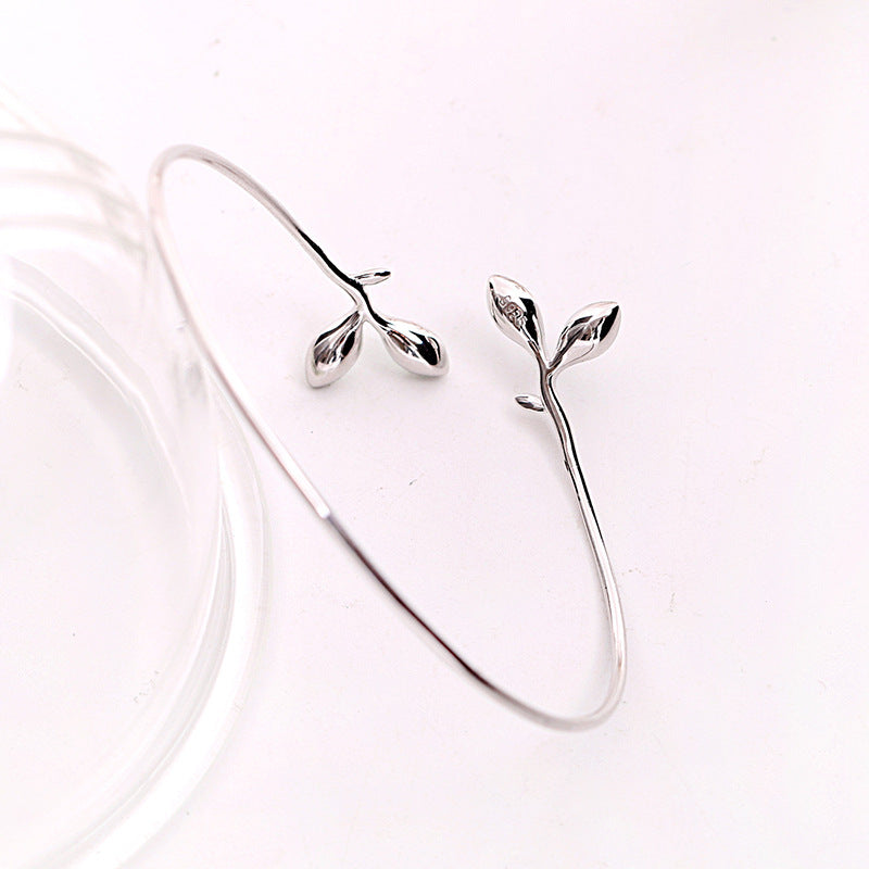 925 Sterling Silver Opal Cuff Bracelet