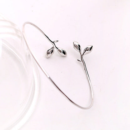 925 Sterling Silver Opal Cuff Bracelet