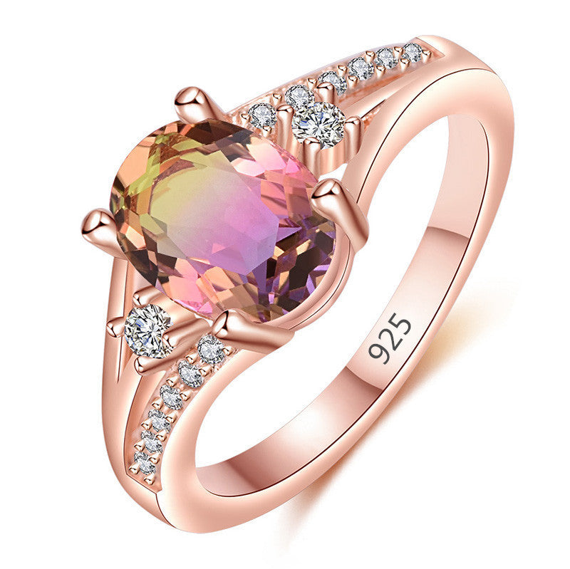 Rose Gold Diamond Opal Ring | Elegant Opal and Diamond Accent Ring | October Birthstone Gift for Her