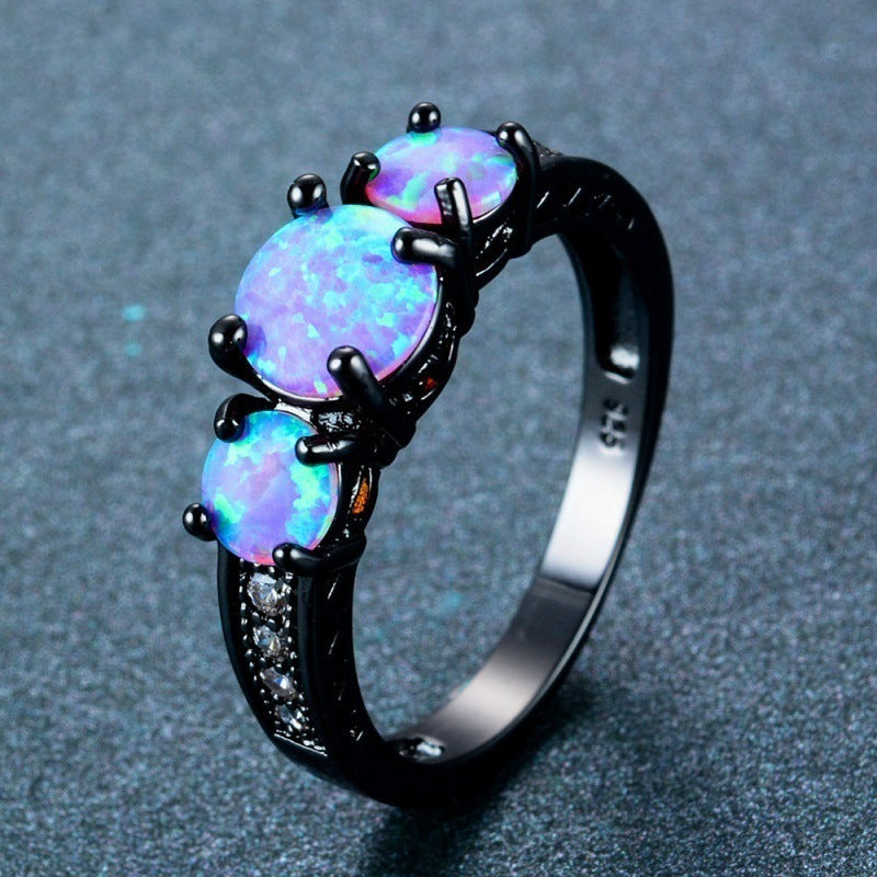 Black Gold Opal Ring | Bold Black Gold Opal Gemstone Ring | October Birthstone Gift for Her