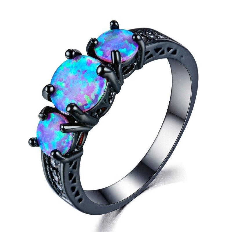 Black Gold Opal Ring | Bold Black Gold Opal Gemstone Ring | October Birthstone Gift for Her