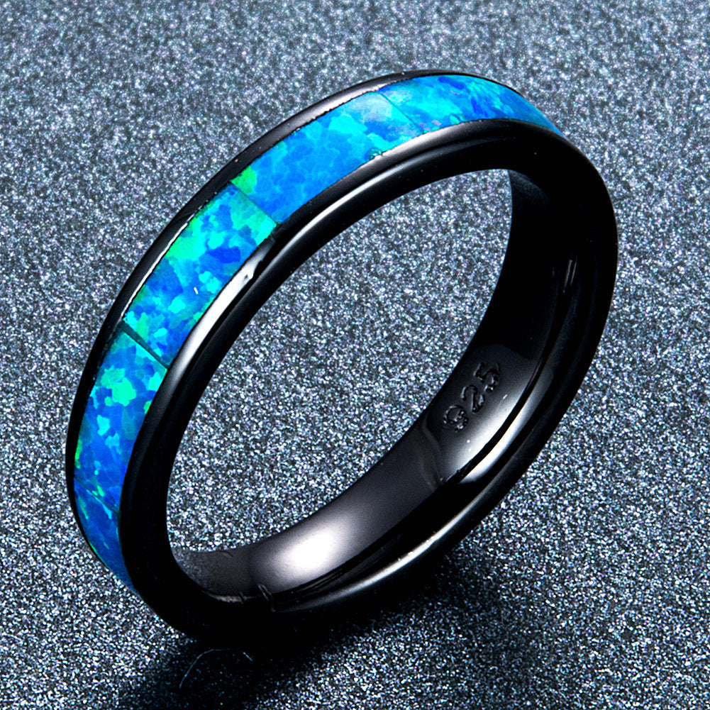 Black Gold Opal Ring | Bold Statement Opal Gemstone Ring | October Birthstone Gift for Her