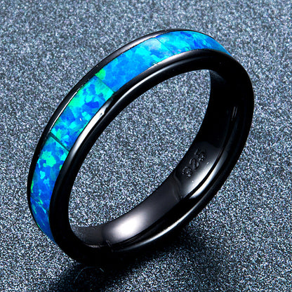 Black Gold Opal Ring | Bold Statement Opal Gemstone Ring | October Birthstone Gift for Her