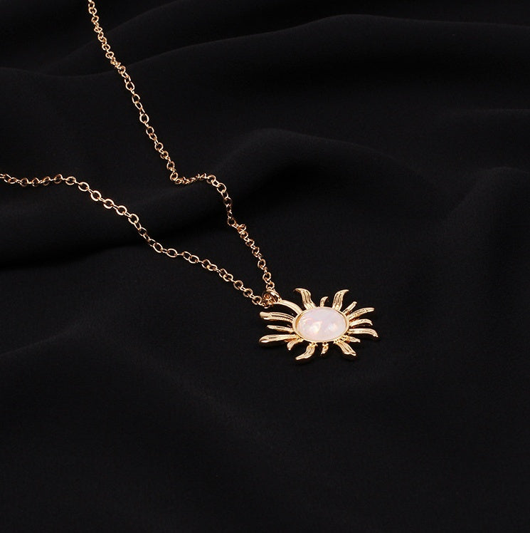Gold Opal Sun Necklace