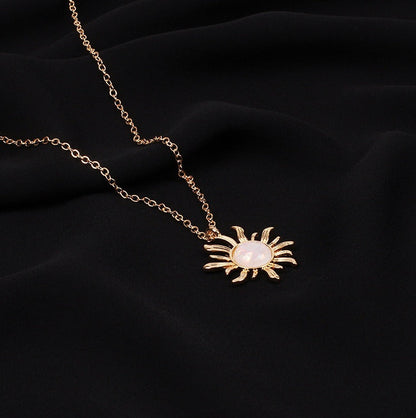 Gold Opal Sun Necklace