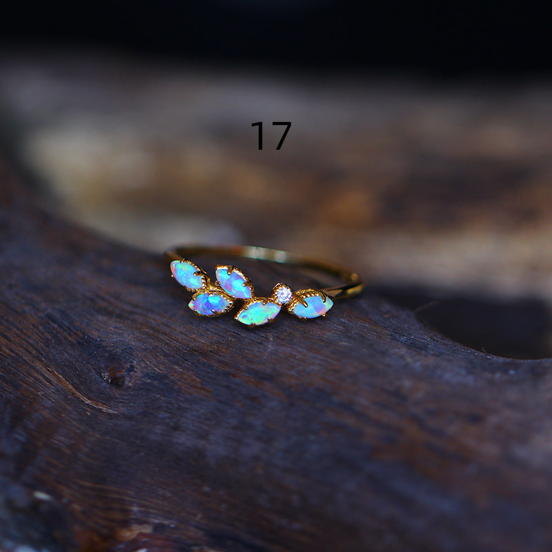 Marquise Opal Necklace and Ring Set in 925 Sterling Silver | Matching Opal Jewelry Set | October Birthstone Gift for Her