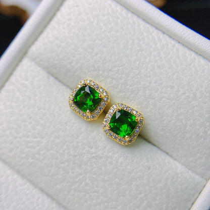 Natural Stud Earrings in S925 Sterling Silver