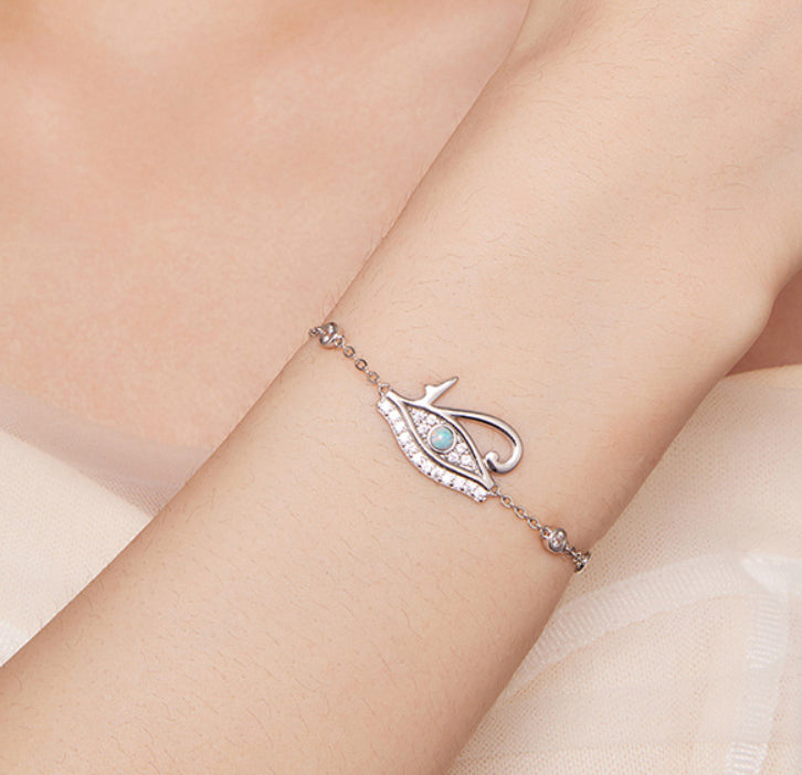 Horus Eye Opal Bracelet