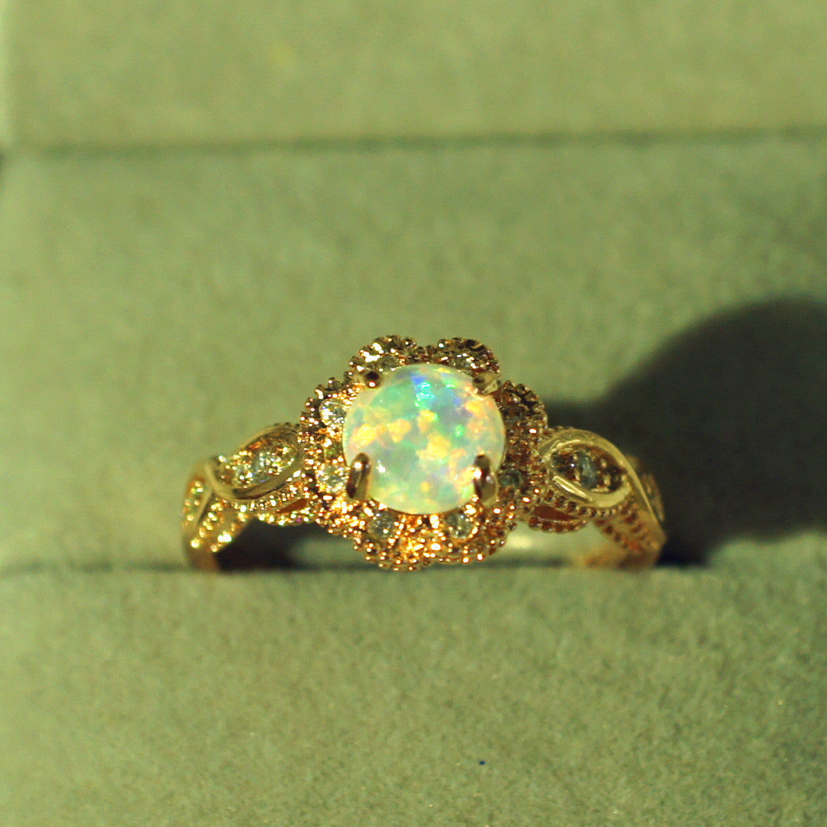 Multi Fire Opal Ring in Sterling Silver | Vibrant Multicolor Opal Statement Ring | October Birthstone Gift for Her