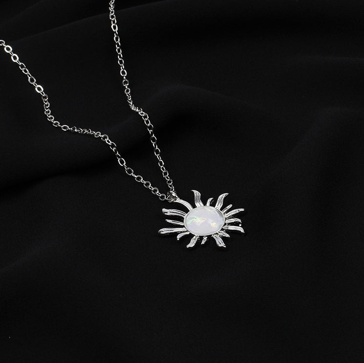 Gold Opal Sun Necklace