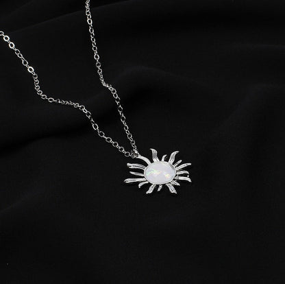 Gold Opal Sun Necklace
