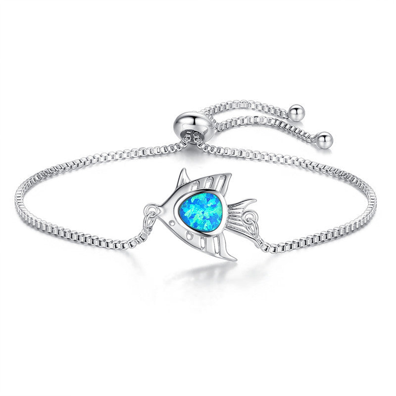 Ocean Crab & Star Opal Bracelet