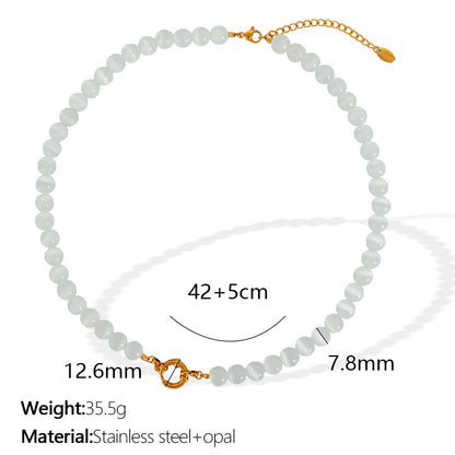 Opal Beaded Necklace