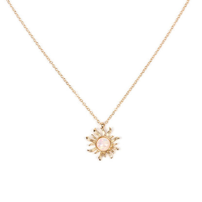 Gold Opal Sun Necklace