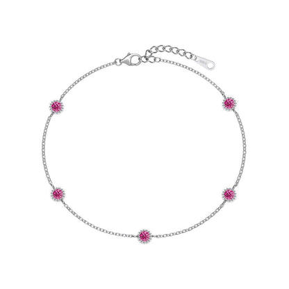 Dainty Opal Station Bracelet in 925 Sterling Silver & Gold plated