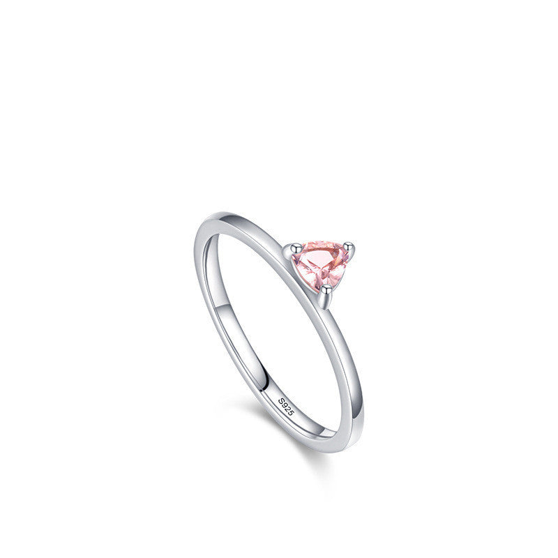 Opal and Morganite Ring in Sterling Silver | Designer Opal Morganite Gemstone Ring | October Birthstone Gift for Her
