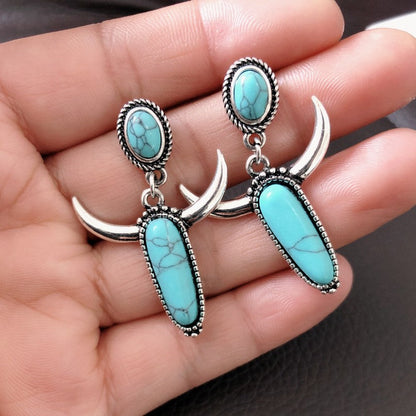 Vintage S925 Silver Plated Long Drop Statement Earrings