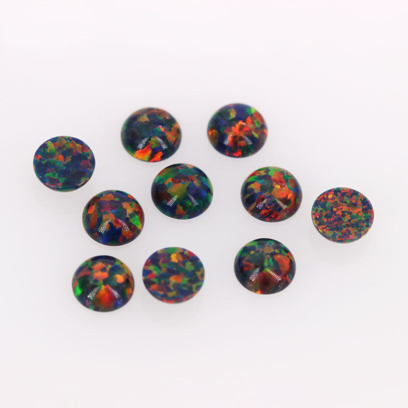 Round Opal Gemstones Loose | Fire & Multicolor Opal Cabochons | Opal for Jewelry Making | 3mm–10mm Opal Stones