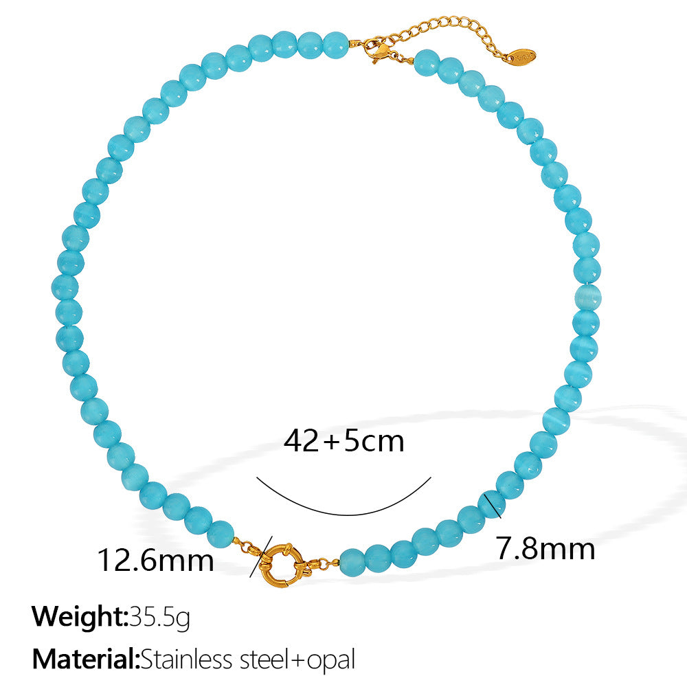 Opal Beaded Necklace