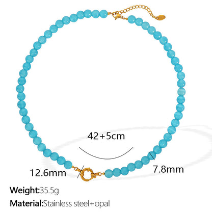 Opal Beaded Necklace