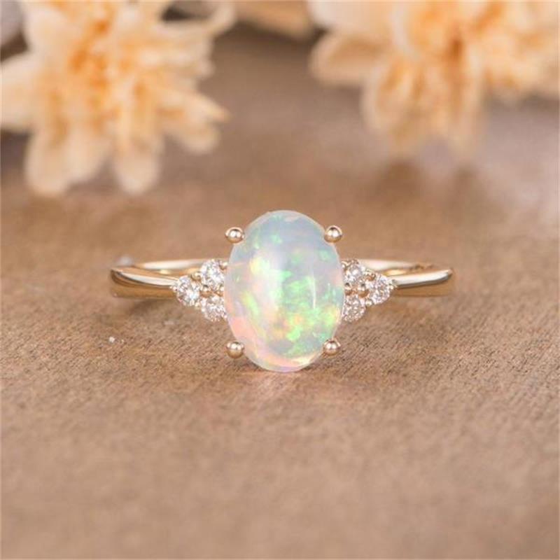 Inlaid Multi Fire Opal Ring in Sterling Silver | Colorful Fire Opal Statement Ring | October Birthstone Gift for Her