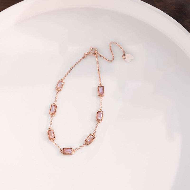 Small Sugar Cube Opal Bracelet