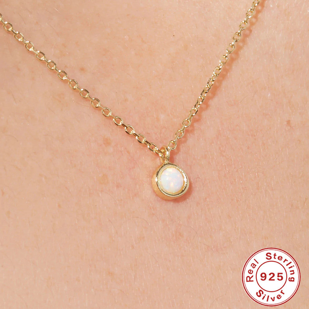 Dainty Opal Necklace