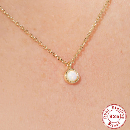 Dainty Opal Necklace