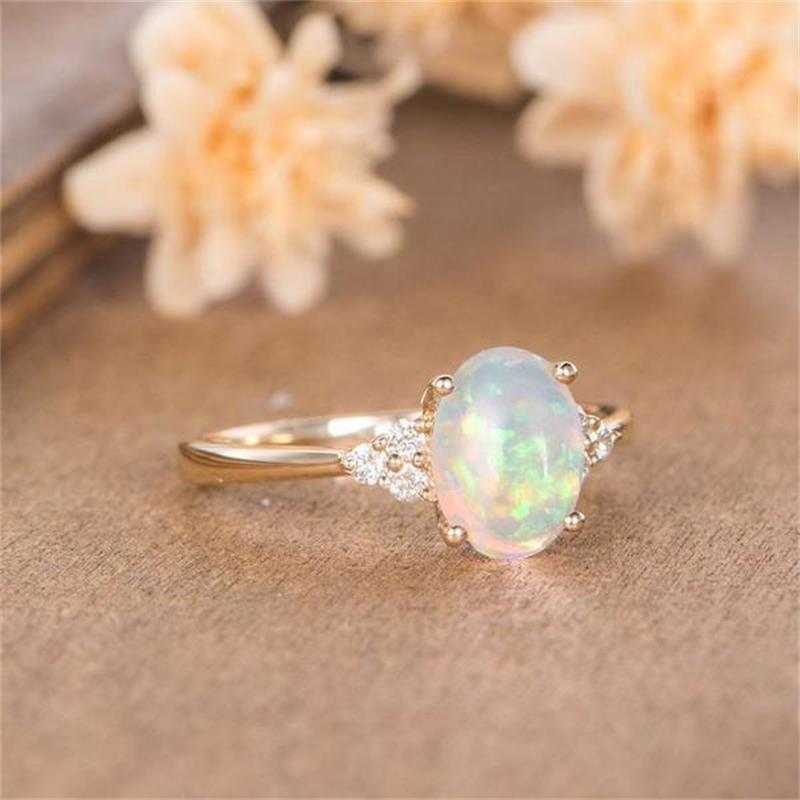 Inlaid Multi Fire Opal Ring in Sterling Silver | Colorful Fire Opal Statement Ring | October Birthstone Gift for Her