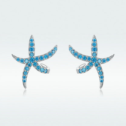 Starfish Stud Earrings 925 Sterling Silver