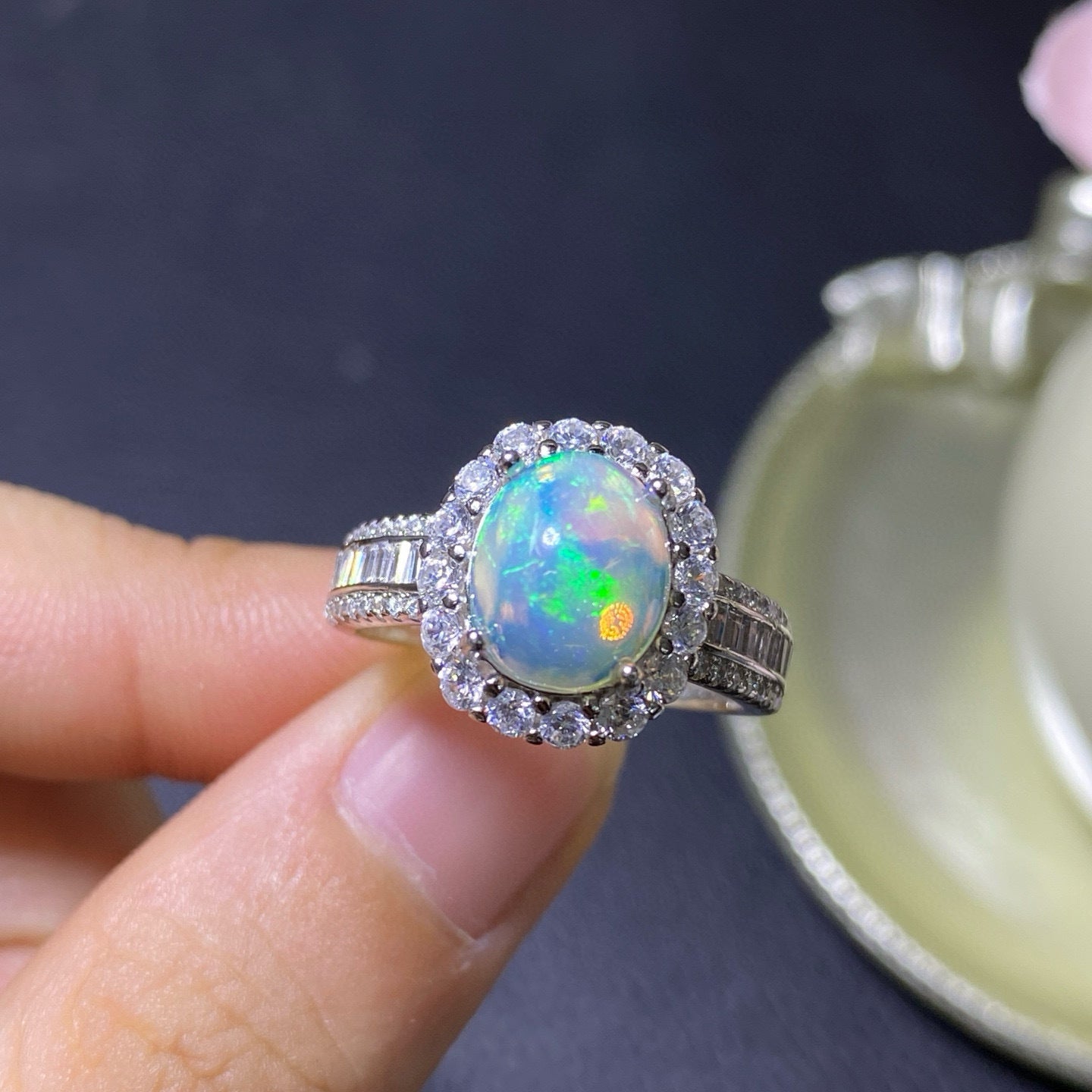 Pure Natural Opal Handmade Ring | Artisan Crafted Opal Gemstone Ring | October Birthstone Gift for Her