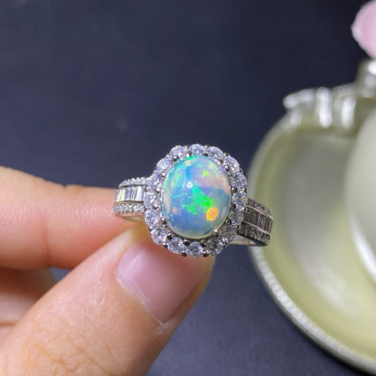 Pure Natural Opal Handmade Ring | Artisan Crafted Opal Gemstone Ring | October Birthstone Gift for Her
