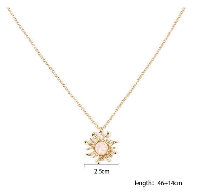 Gold Opal Sun Necklace