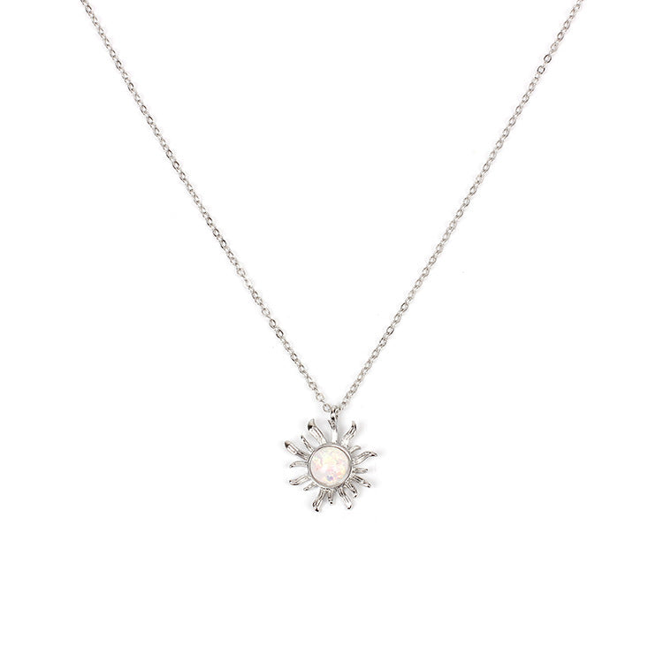 Gold Opal Sun Necklace