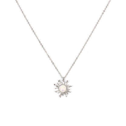 Gold Opal Sun Necklace