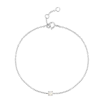 Opal Sterling Silver Bracelet