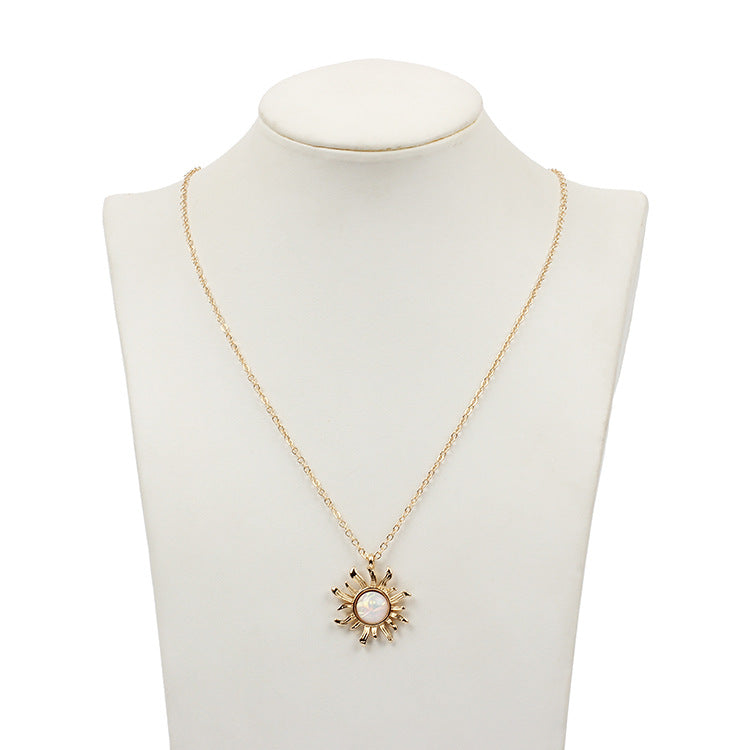 Gold Opal Sun Necklace