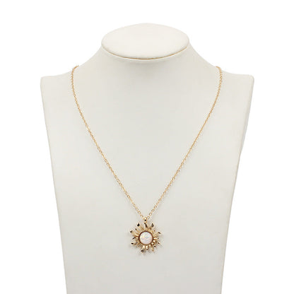 Gold Opal Sun Necklace