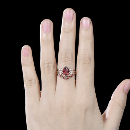 Butterfly Ruby Ring | Vintage Red Gemstone Ring | July Birthstone Gift for Her