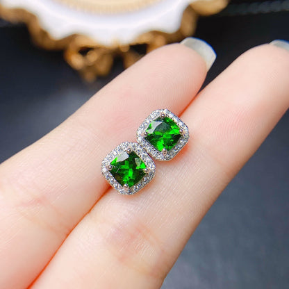 Natural Stud Earrings in S925 Sterling Silver