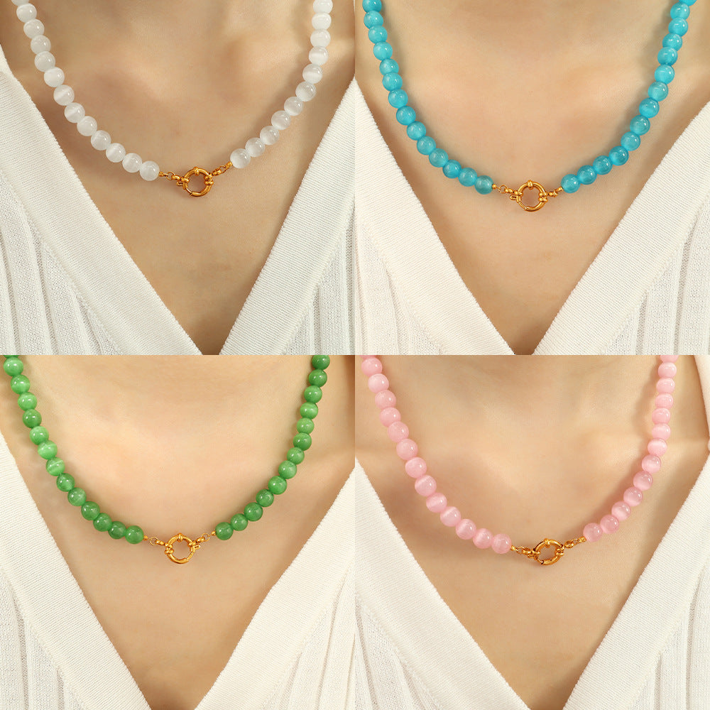 Opal Beaded Necklace
