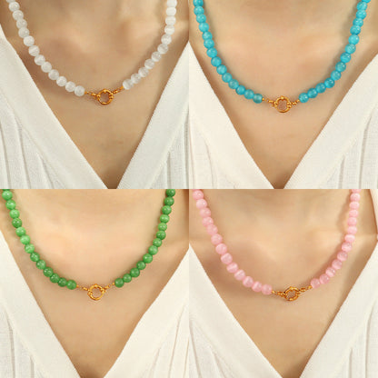 Opal Beaded Necklace
