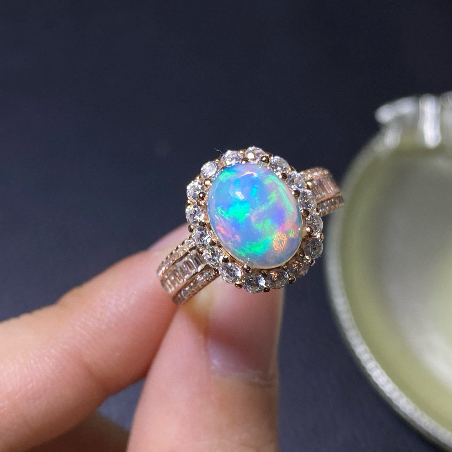 Pure Natural Opal Handmade Ring | Artisan Crafted Opal Gemstone Ring | October Birthstone Gift for Her