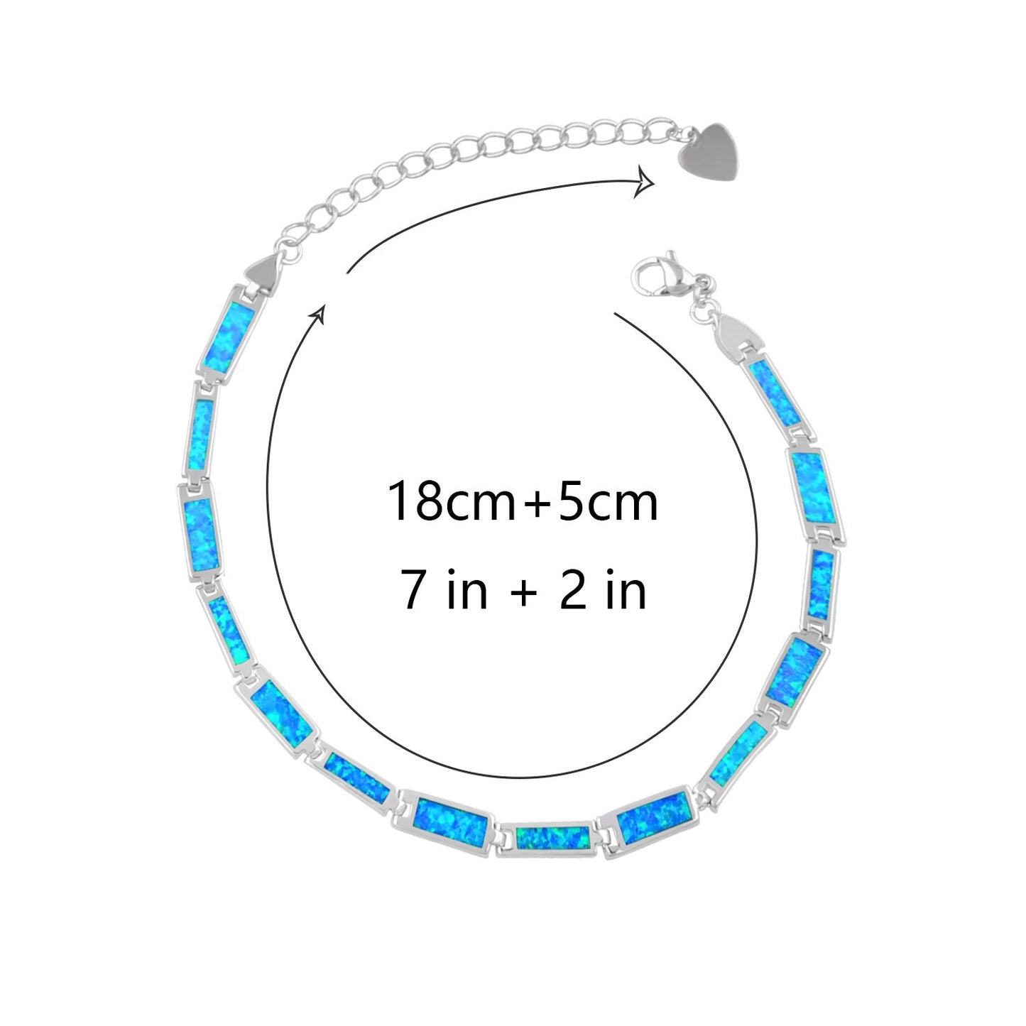 Blue Opal Tennis Bracelet